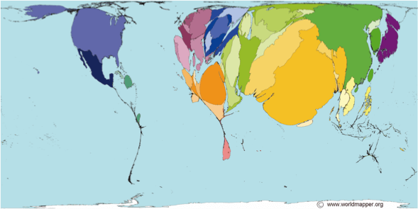 World Water depletion (2005 data)