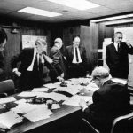 The president and his national security team in the White House Situation Room during the  Arab-Israeli crisis  -By LBJ Library and Museum, via Wikimedia Commons