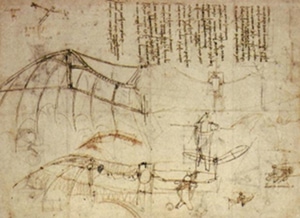 Design for a Flying Machine, Leonardo Da Vinci, via Wikimedia Commons innovative idea, dangerous idea, wild card, gray swan