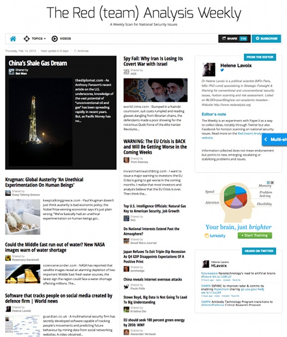 horizon scanning, national security, daily scan