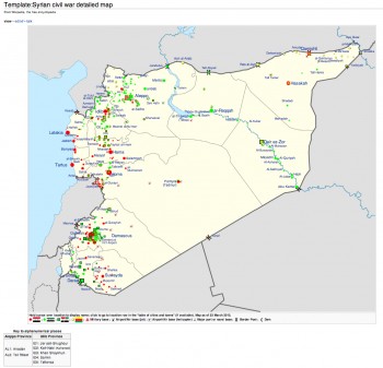 Syrie, guerre civile, carte