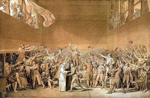 serment du jeu de Paume, David, escalation, protest movement